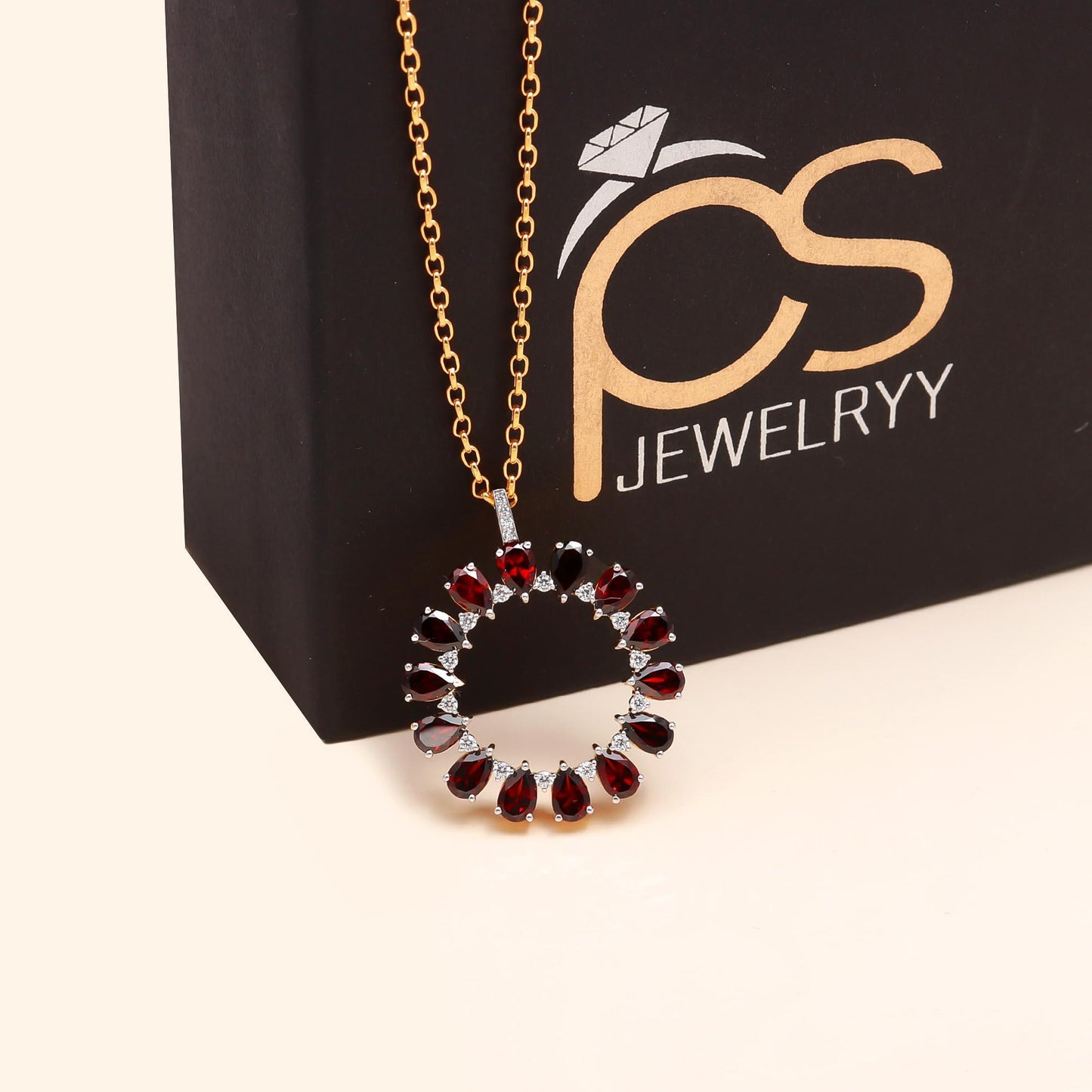 Circle of Life Garnet Pendant
