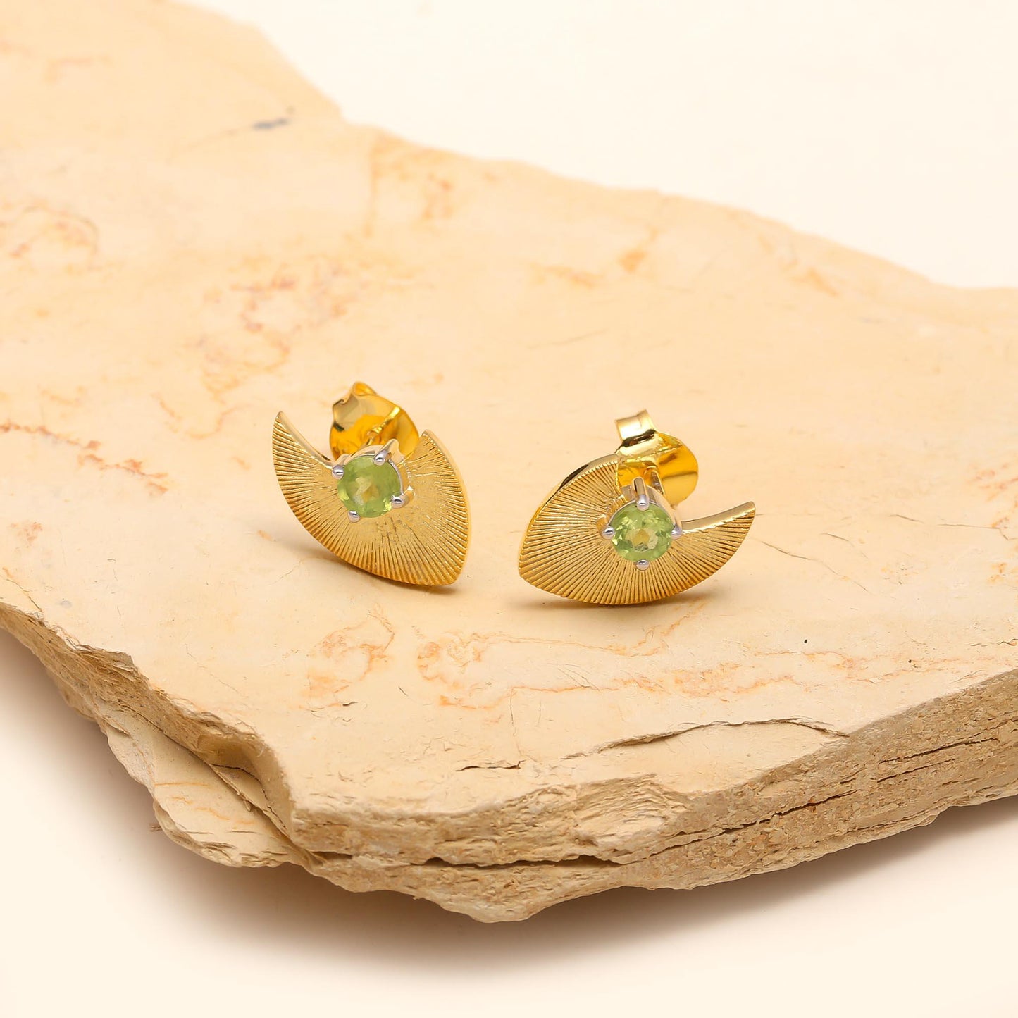Peridot Stud Earrings