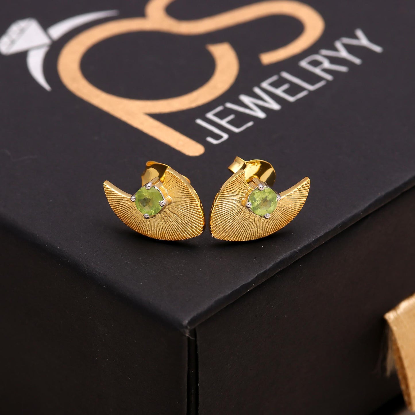 Peridot Stud Earrings