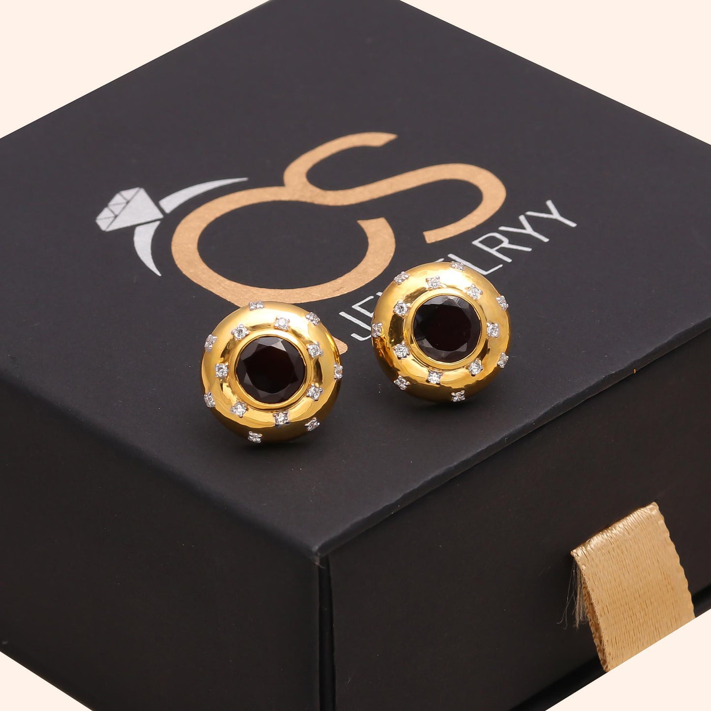 Garnet Stud Earrings