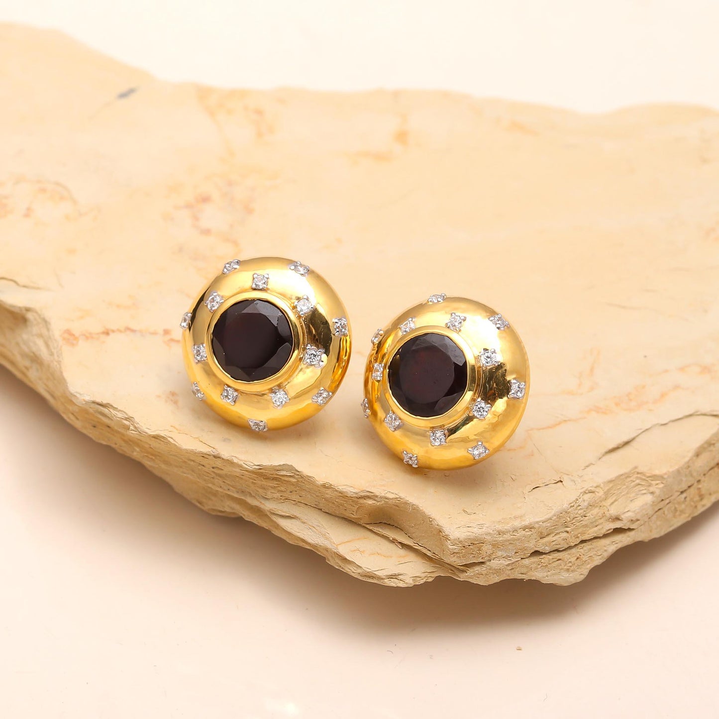 Garnet Stud Earrings