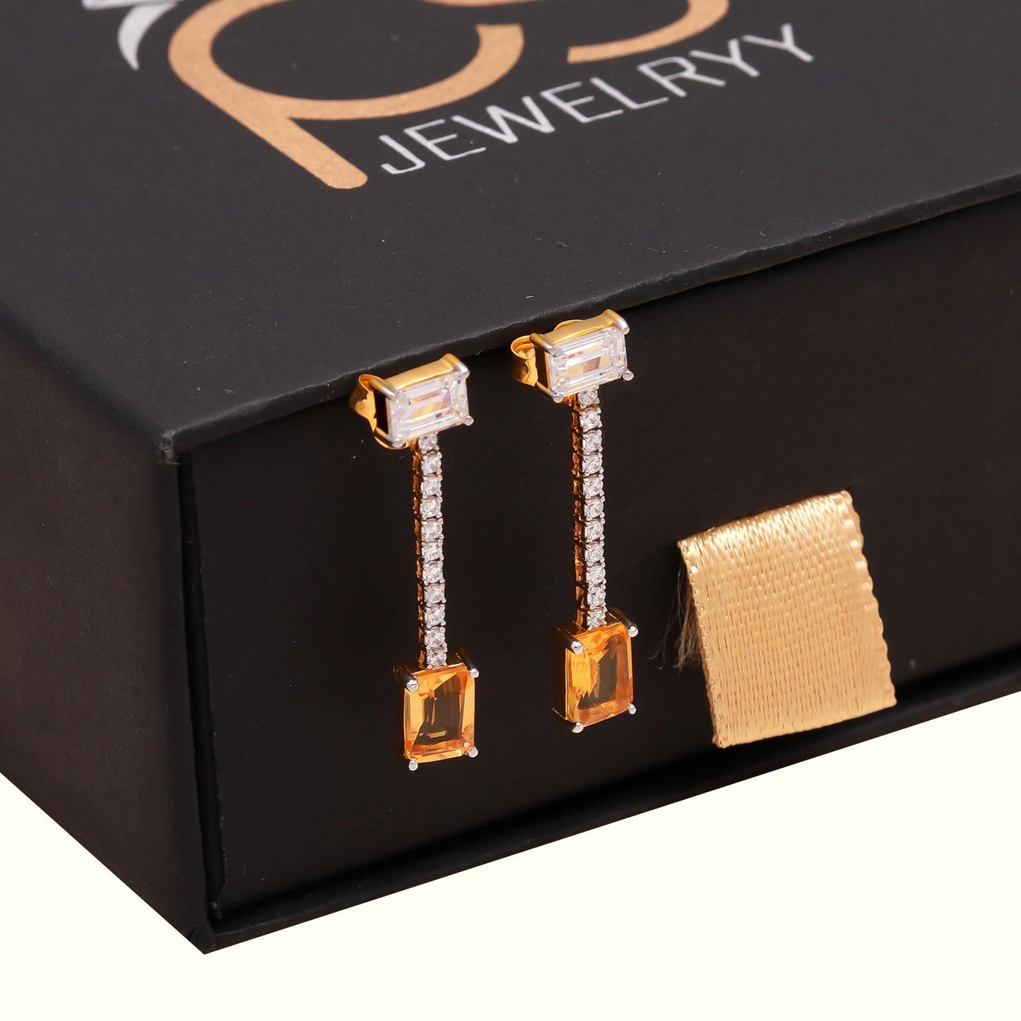 Dangling Citrine Earrings