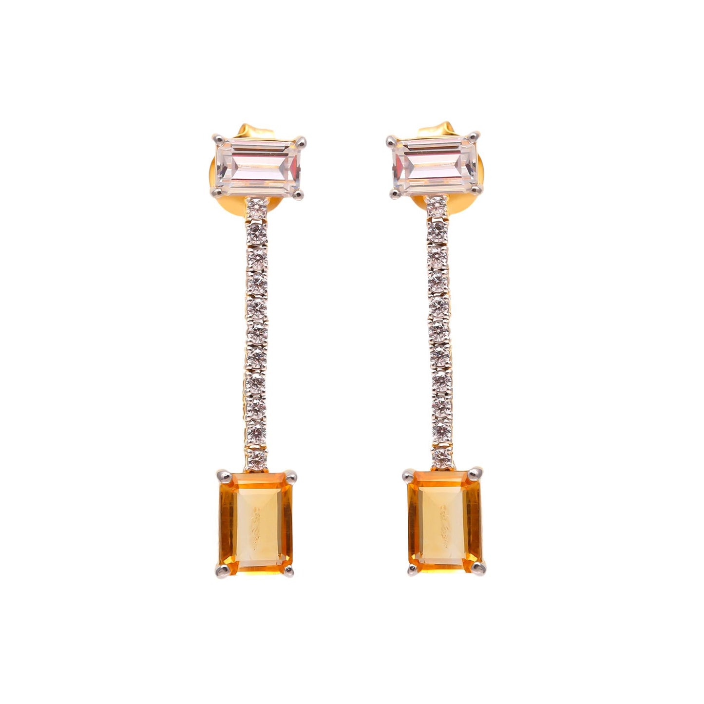 Dangling Citrine Earrings