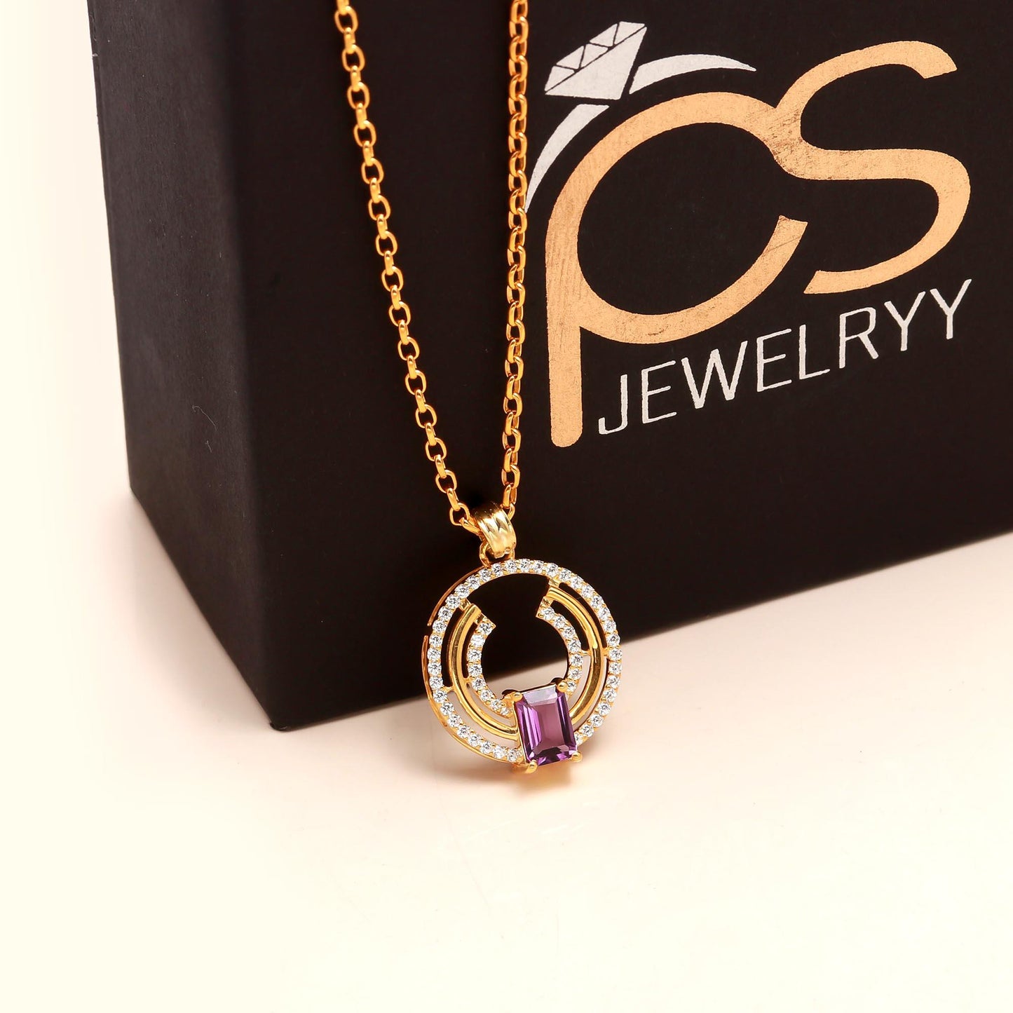 Spiral Amethyst Pendant