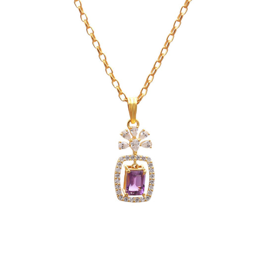 Floral Amethyst Pendant