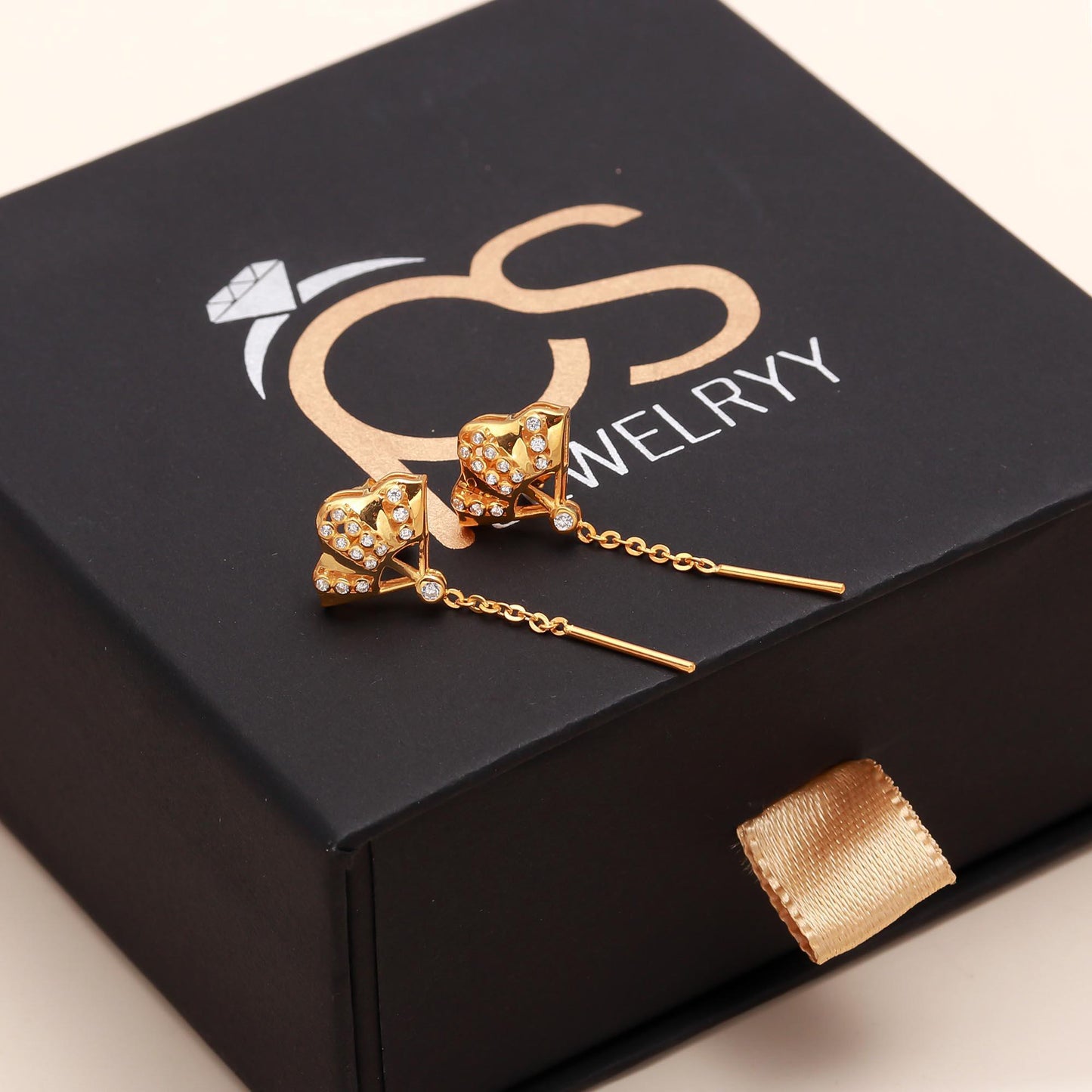 Elegant Drop Chain Earrings