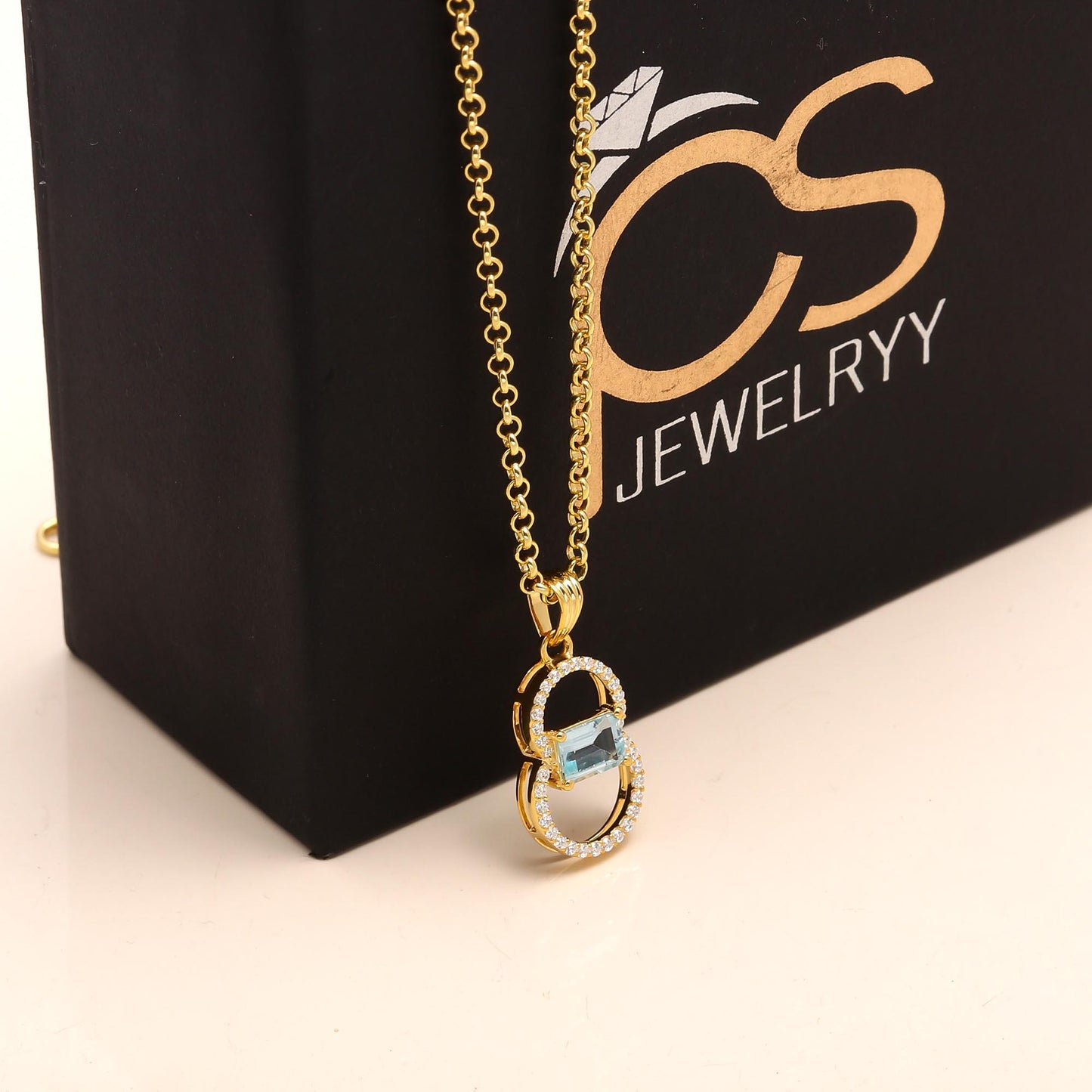 Infinity Blue Topaz Pendant