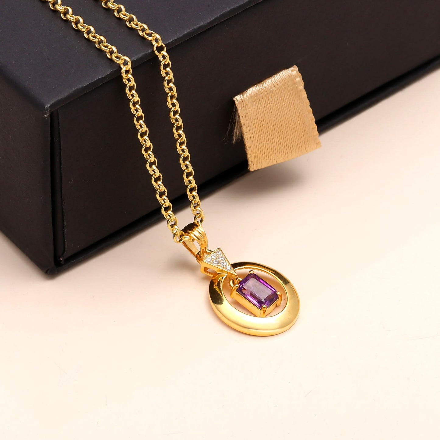 Hollow Amethyst Pendant