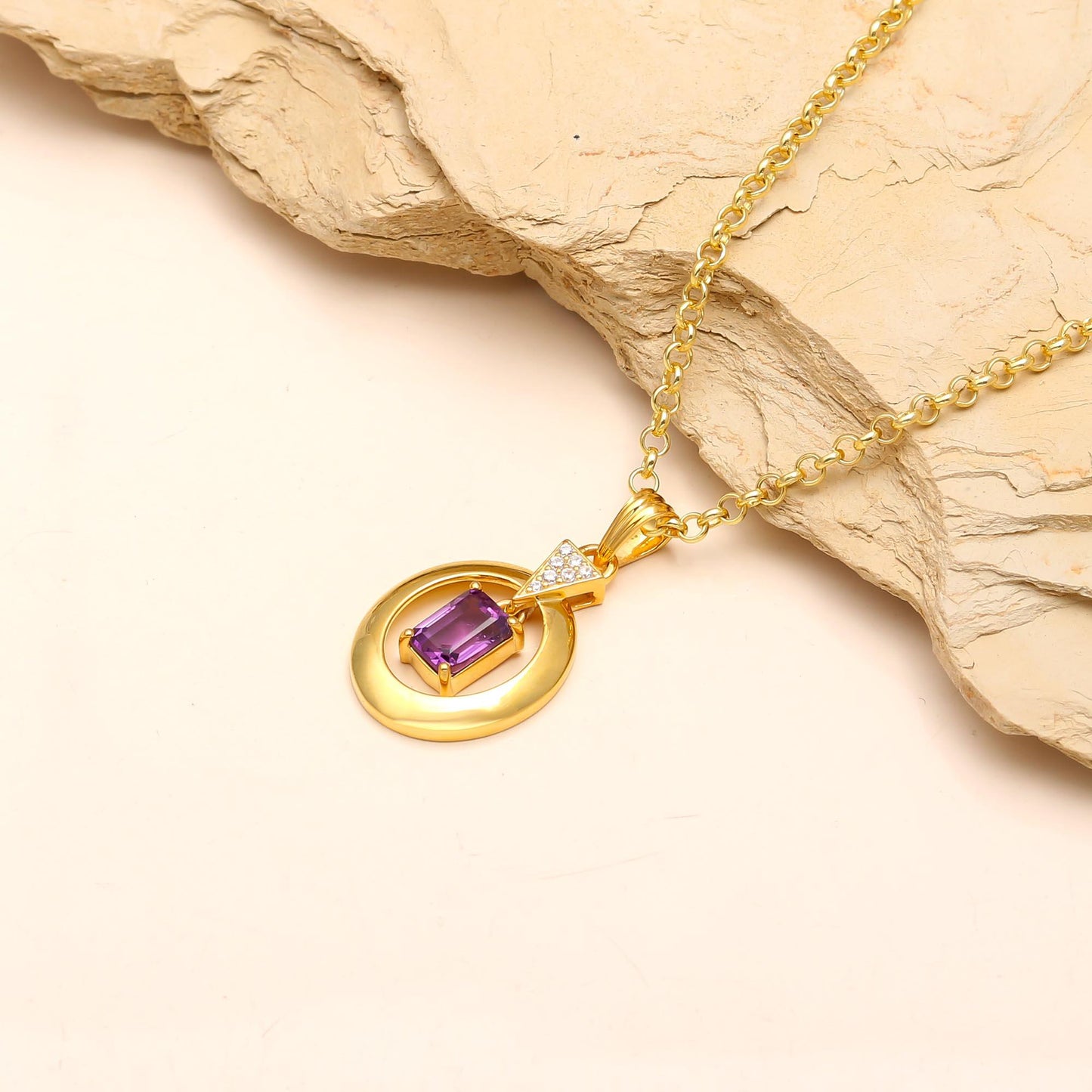 Hollow Amethyst Pendant