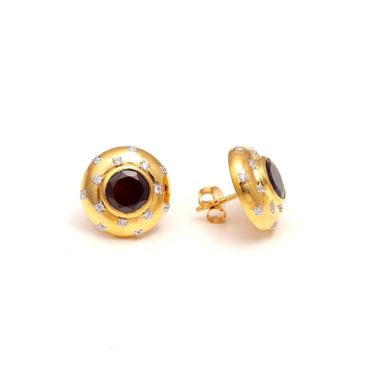 Garnet Stud Earrings