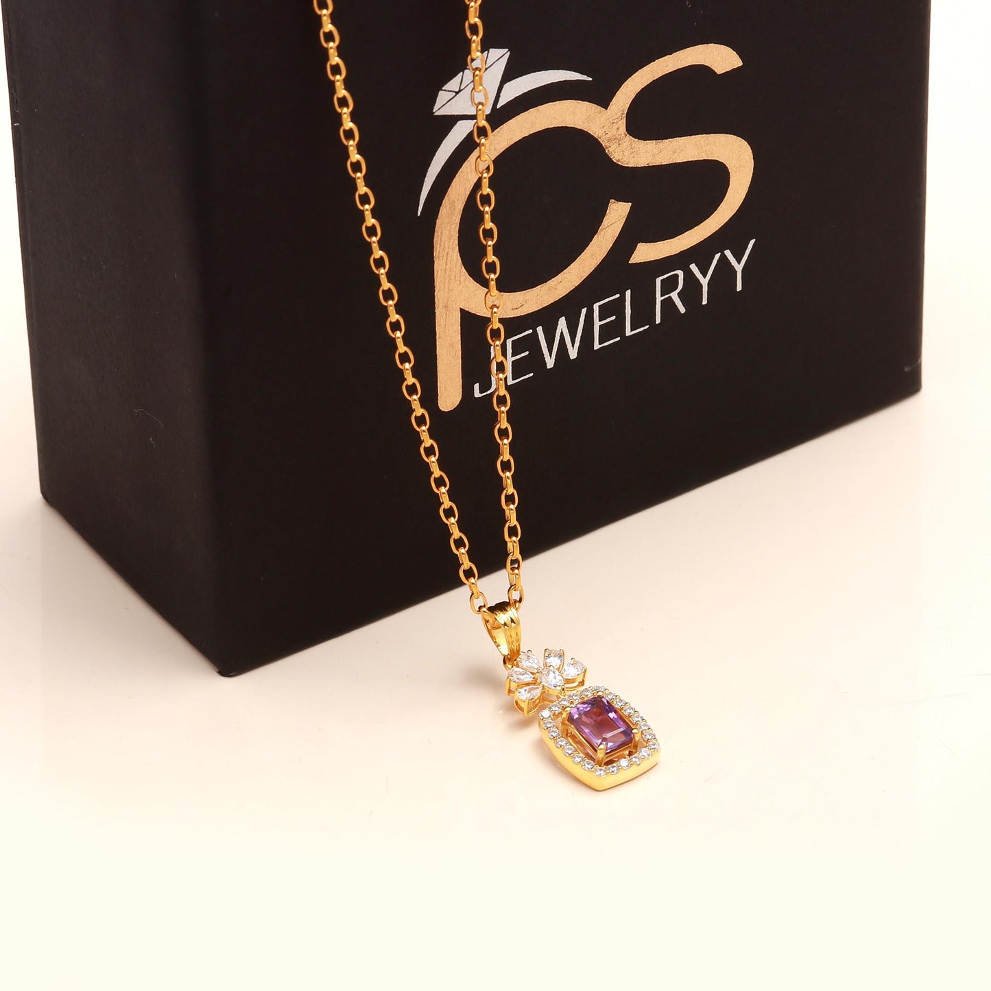 Floral Amethyst Pendant